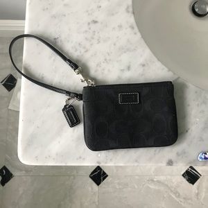 Black Coach Wristlet